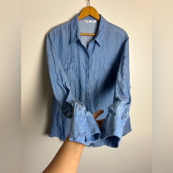 Riders by Lee XL old money Button-Up Shirt Gauze Classic Timeless Basic wardrobe - Picture 3 of 16